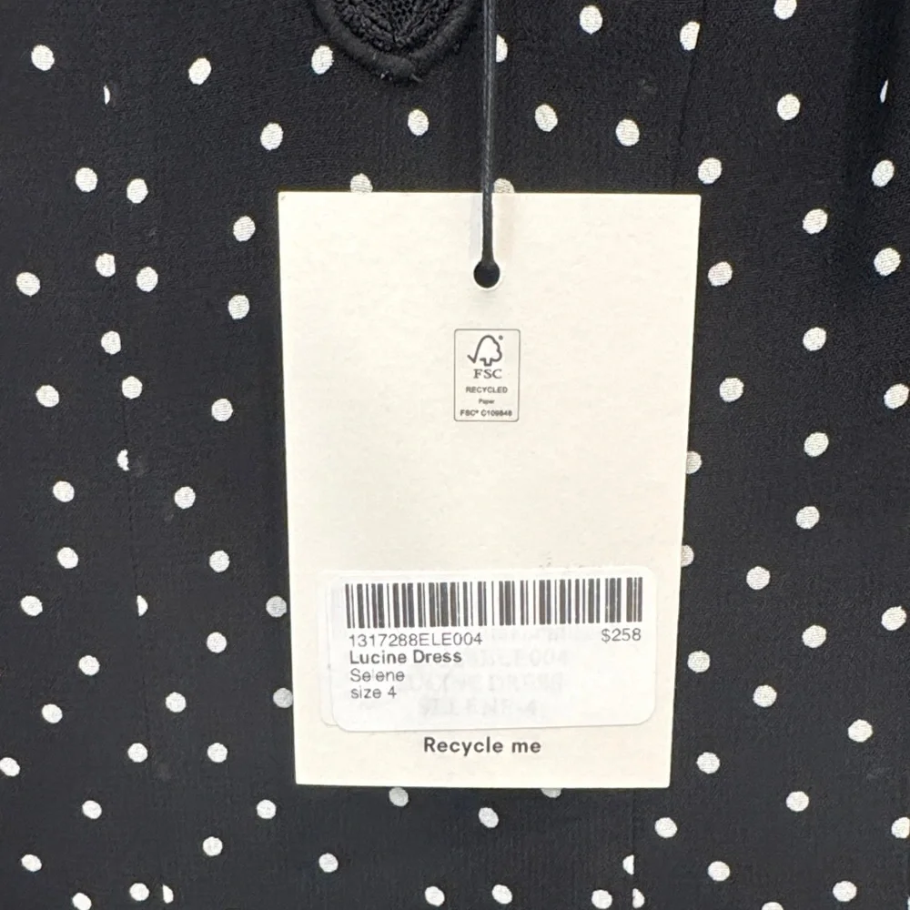 Reformation Black and White Midi Dress NWT - Picture 5 of 5